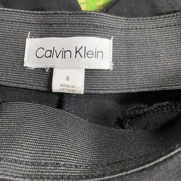 Calvin‎ Klein Womens Black Pull On  Dress Ankle Pants Size 8 - Picture 5 of 5